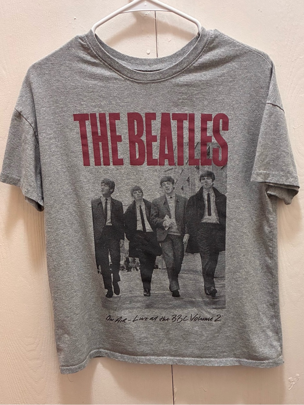 OFFICIAL Apple Corps The Beatles "On Air" Graphic T-Shirt - Heather Grey XL